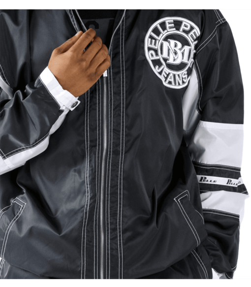 Pelle Pelle Men MB Jeans Nylon Tracksuit | Black Tracksuit view 4