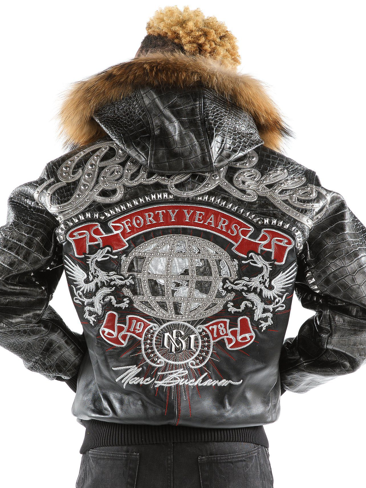 Pelle Pelle Black World Tour MB Jacket | Fur Hood Jacket view 2