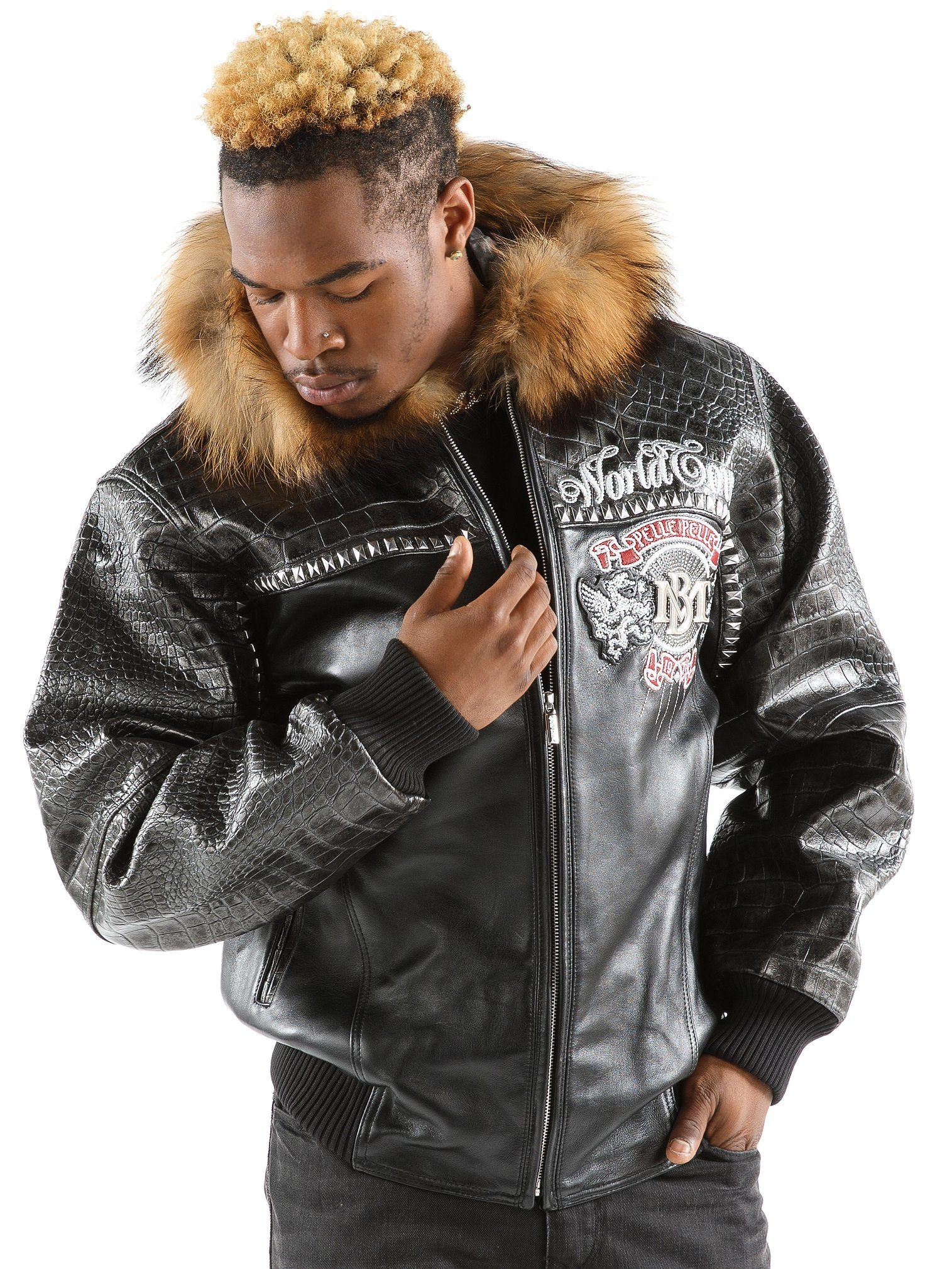 Pelle Pelle Black World Tour MB Jacket | Fur Hood Jacket