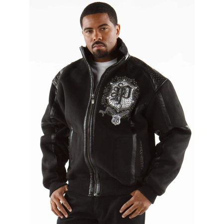 Pelle Pelle Black Crest Wool Jacket | Men Jacket