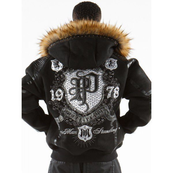 Pelle Pelle Black MB Fur Hood Wool Jacket | Men Jacket