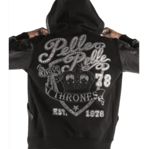 Pelle Pelle Black King Of Thrones Jacket | Hood Jacket view 2