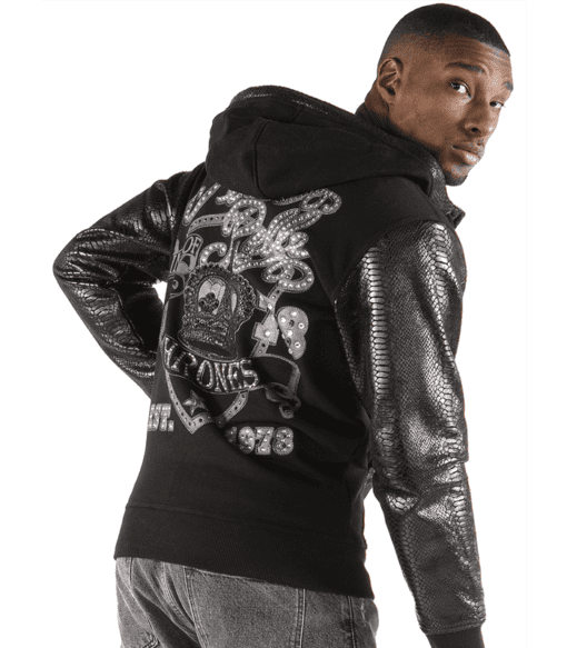 Pelle Pelle Black King Of Thrones Jacket | Hood Jacket view 3
