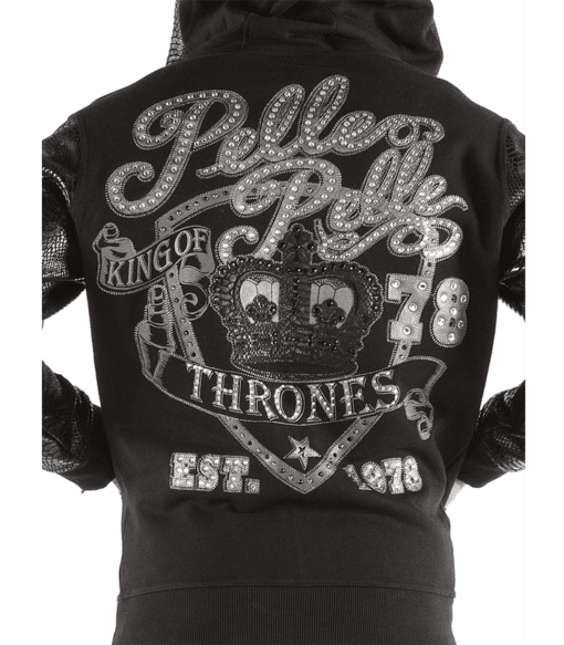Pelle Pelle Black King Of Thrones Jacket | Hood Jacket view 4
