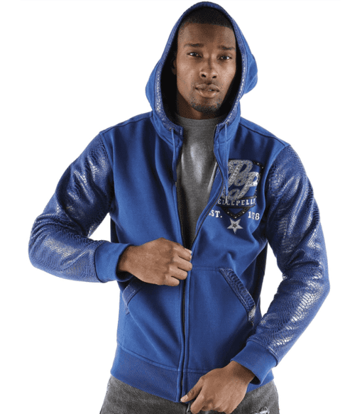 Pelle Pelle Blue King Of Throne Men Jacket | Hood Jacket