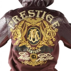 Pelle Pelle Maroon Men Fur Hood Jacket | Leather & Wool view 2