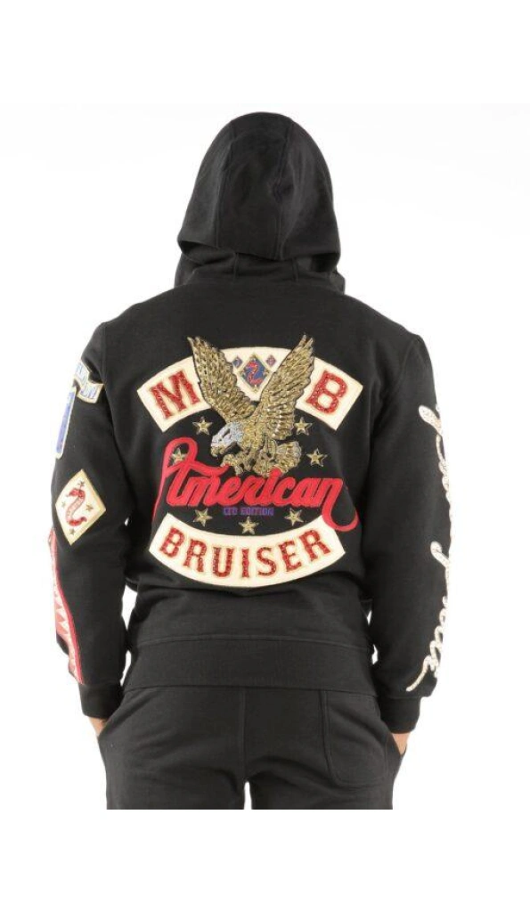 Pelle Pelle Black American Bruiser Jacket | Wool Jacket