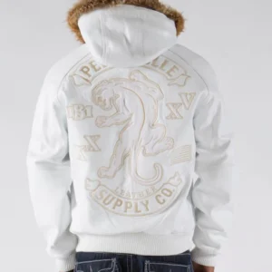 Pelle Pelle White Supply Co. Leather Jacket | Fur Hood view 2
