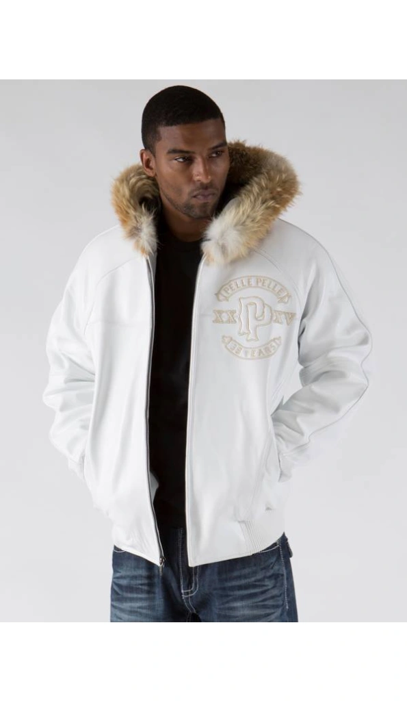 Pelle Pelle White Supply Co. Leather Jacket | Fur Hood