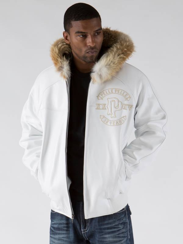 Pelle Pelle White Supply Co. Leather Jacket | Fur Hood
