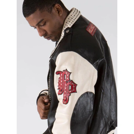 Pelle Pelle Men Cream Biker Studded Jacket | Leather Jacket view 2