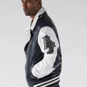 Pelle Pelle Men White Biker Studded Jacket | Leather Jacket view 3