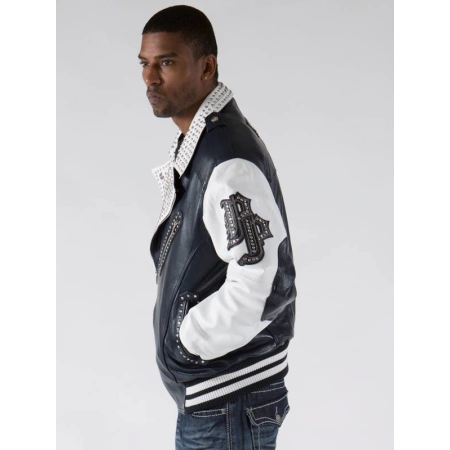 Pelle Pelle Men White Biker Studded Jacket | Leather Jacket view 3