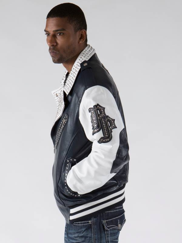 Pelle Pelle Men White Biker Studded Jacket | Leather Jacket view 3