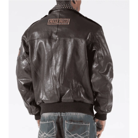 Pelle Pelle Dark Brown Men Biker Jacket | Leather Jacket view 2