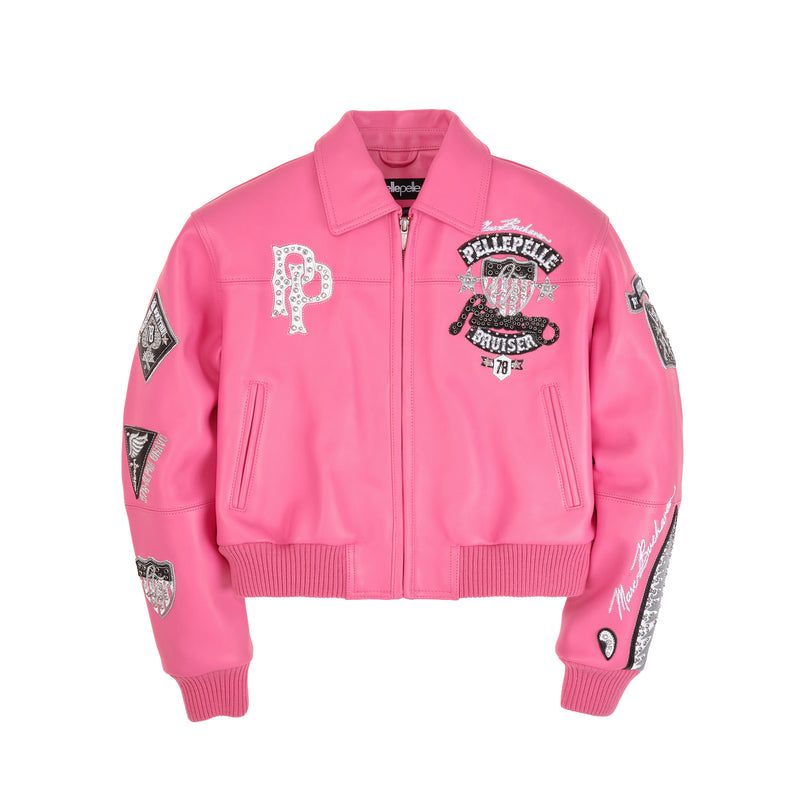 Pelle Pelle American Bruiser Pink Crop Jacket | Women Jacket