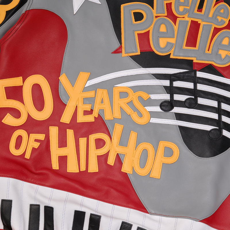 Pelle Pelle Hip Hop Red Black Leather Jacket view 8