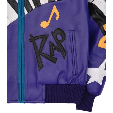 Pelle Pelle HipHop Blue Purple Leather Jacket view 7