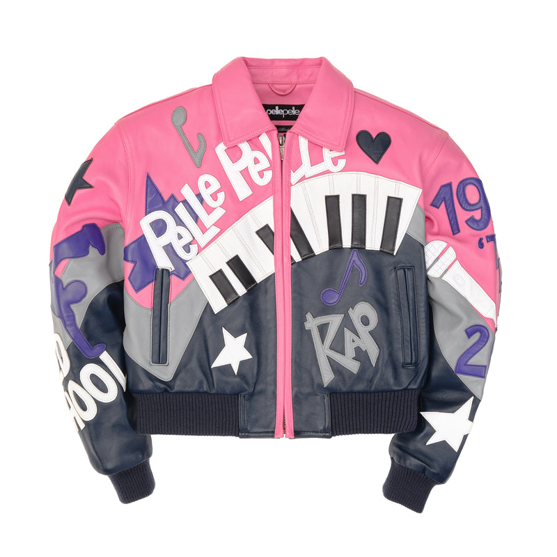 Pelle Pelle HipHop Pink Crop Leather Jacket | Women Jacket