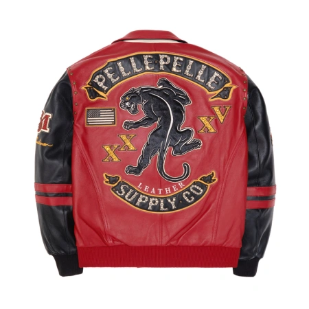 Pelle Pelle Panther Red Leather Jacket | Supply Co. Jacket view 2