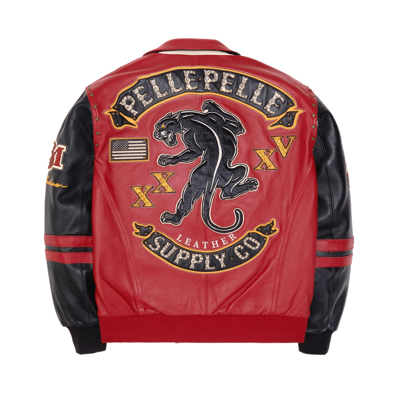 Pelle Pelle Panther Red Leather Jacket | Supply Co. Jacket view 2