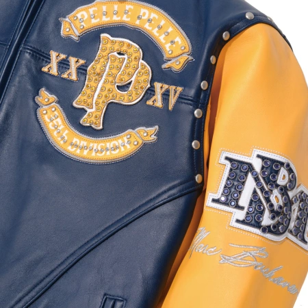 Pelle Pelle Panther Navy Blue Leather Jacket view 6
