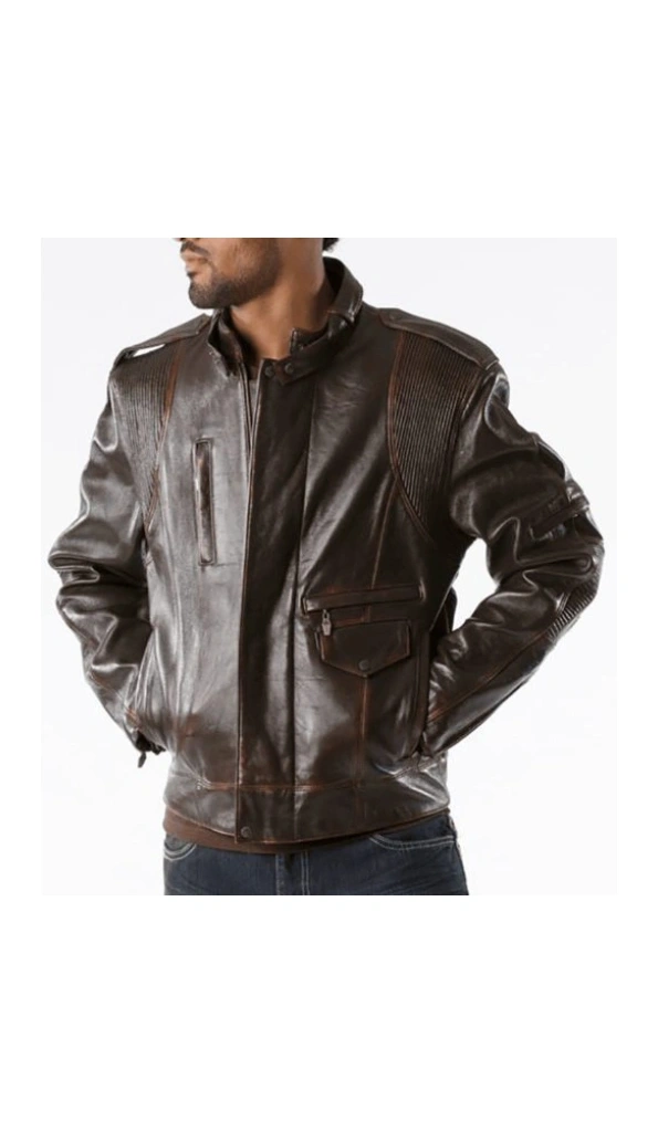 Pelle Pelle Men Biker Leather Jacket | Dark Brown Jacket