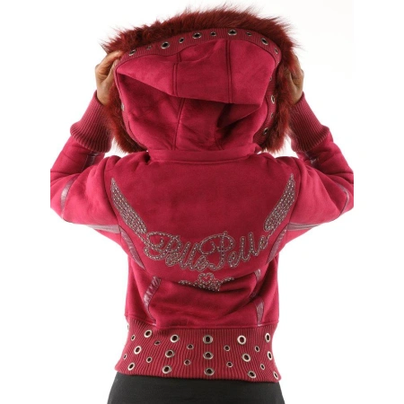 Pelle Pelle Red Winged Wool Hood Jacket | Women Jacket view 2