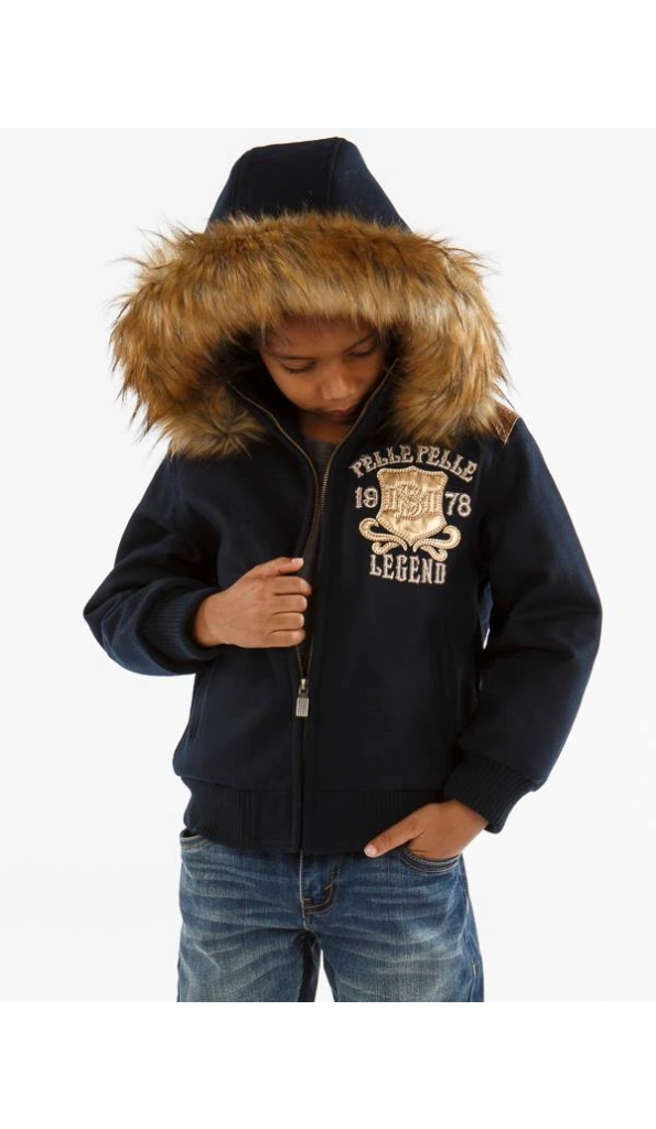 Pelle Pelle Kids MB Legend Wool Jacket | Fur Hood Jacket