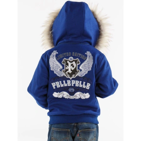 Pelle Pelle Blue Legend Series Wool Jacket | Fur Hood Jacket view 2