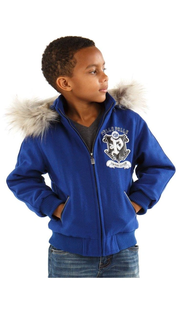 Pelle Pelle Blue Legend Series Wool Jacket | Fur Hood Jacket