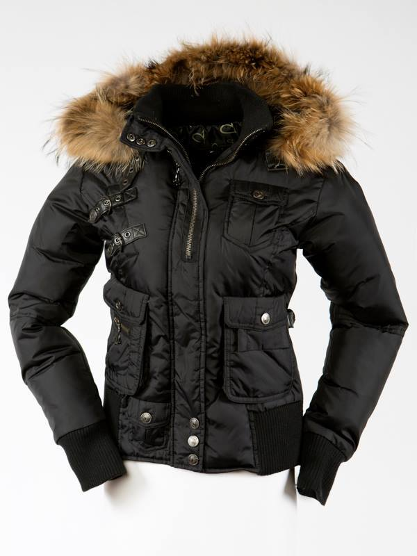 Pelle Pelle Black Fur Hood Winter Jacket | Puffer Jacket