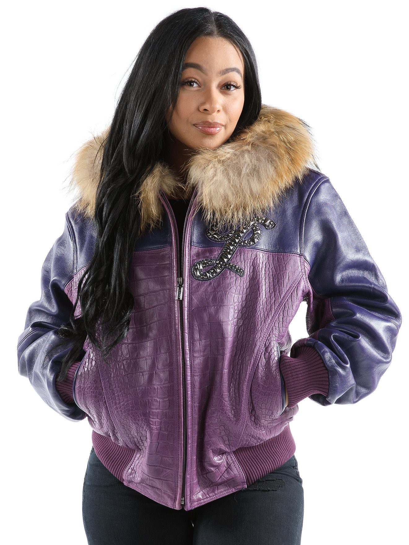 Pelle Pelle Morocco Fur Hood Leather Jacket | Women Jacket