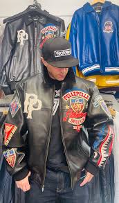 Authentic Pelle Pelle American Bruiser Black Leather Jacket view 4