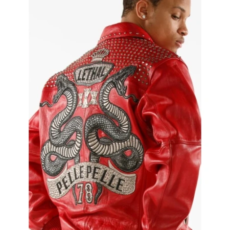 PELLE PELLE LETHAL RED LEATHER JACKET view 4