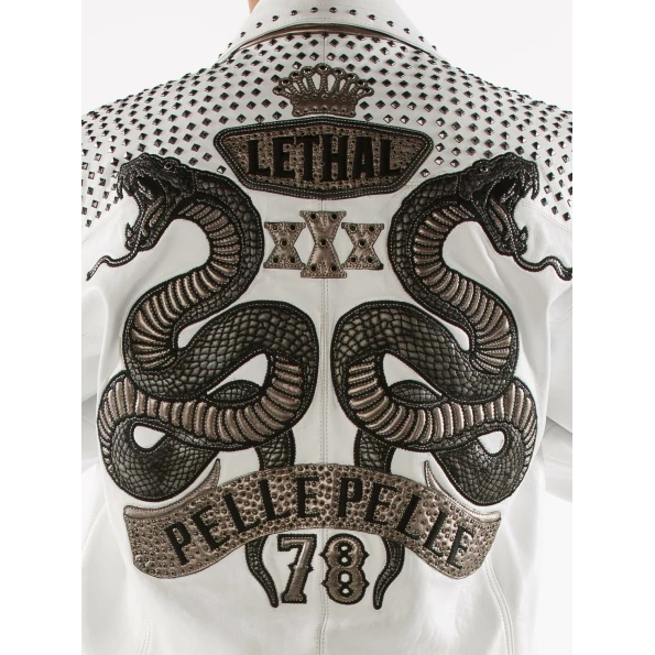 PELLE PELLE WHITE LEATHER JACKET IMPRESSIVE view 3