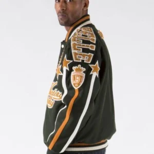 Pelle Pelle Dark Green Varsity Wool Jacket | Victory & Glory