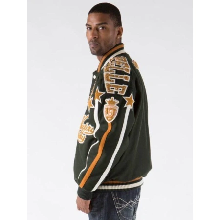 Pelle Pelle Dark Green Varsity Wool Jacket | Victory & Glory