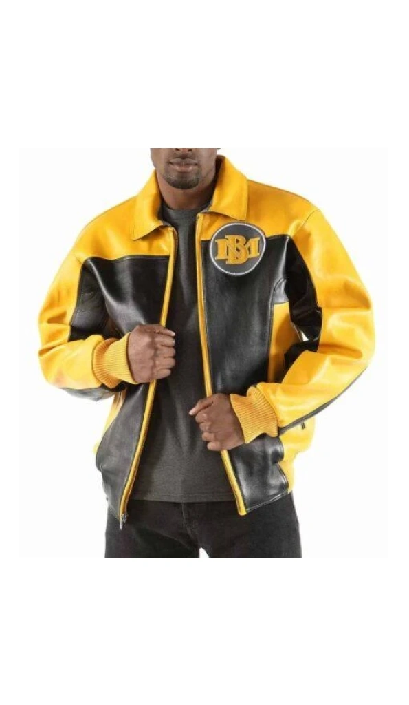 Pelle Pelle MB Yellow Black Leather Jacket | Men Jacket