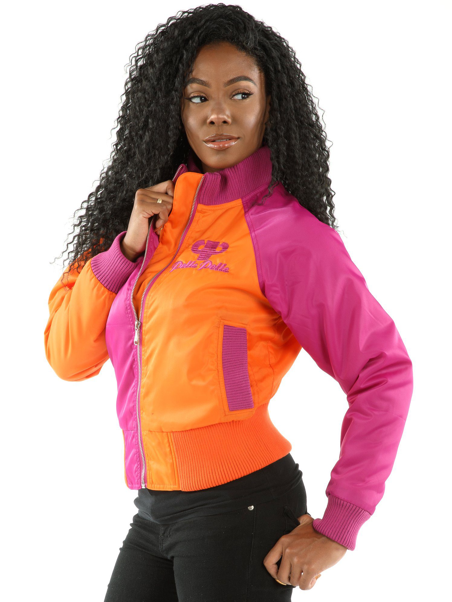 Pelle Pelle Women Pink And Orange Jacket view 1