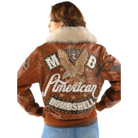 Pelle Pelle Women Brown Fur Collar Jacket | Leather Jacket view 2