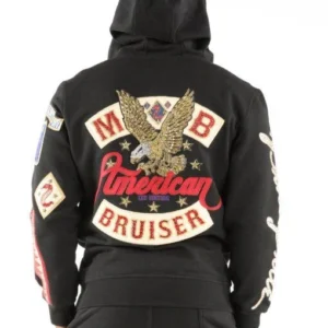 Pelle Pelle Black American Bruiser MB Jacket | Wool Jacket view 2