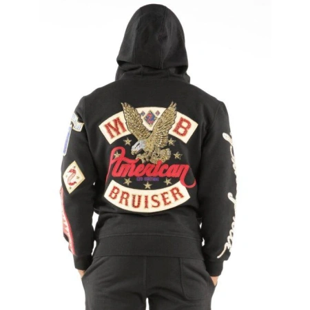 Pelle Pelle Black American Bruiser MB Jacket | Wool Jacket view 2
