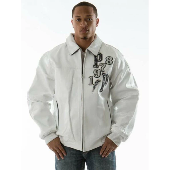 PELLE PELLE FIGHTING WHITE LEATHER JACKET view 1