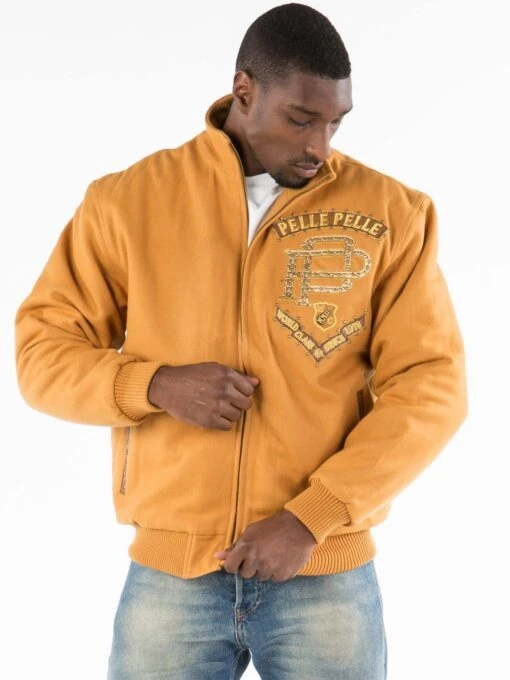 Pelle Pelle Yellow Born Free MB Wool Jacket