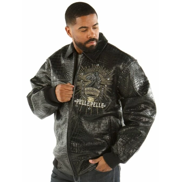 PELLE PELLE POWER BLACK JACKET ATTRACTIVE