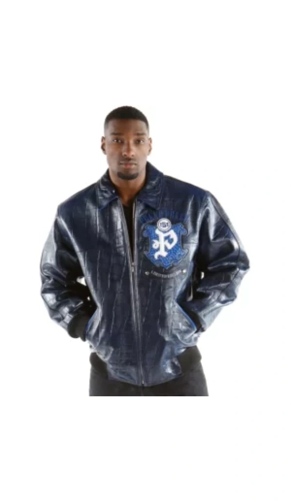 PELLE PELLE LIMITED BLUE LEATHER JACKET