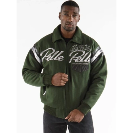 Pelle Pelle Live To Win MB Wool Jacket | Dark Green Jacket view 1