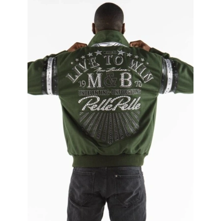 Pelle Pelle Live To Win MB Wool Jacket | Dark Green Jacket view 2