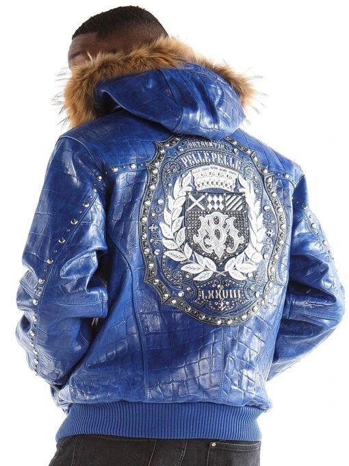 Pelle Pelle Shoulder Crest Royal Blue Jacket | MB Jacket view 2